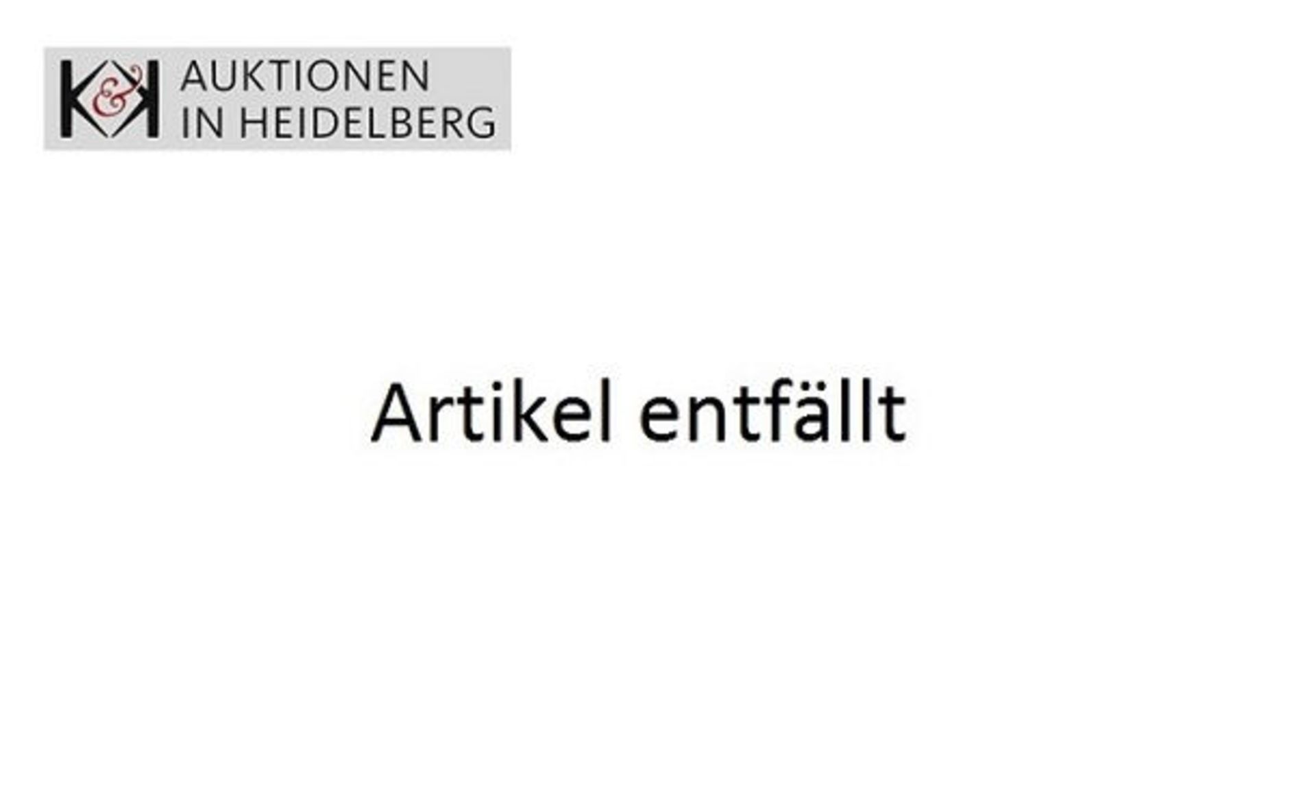 Artikel entfällt