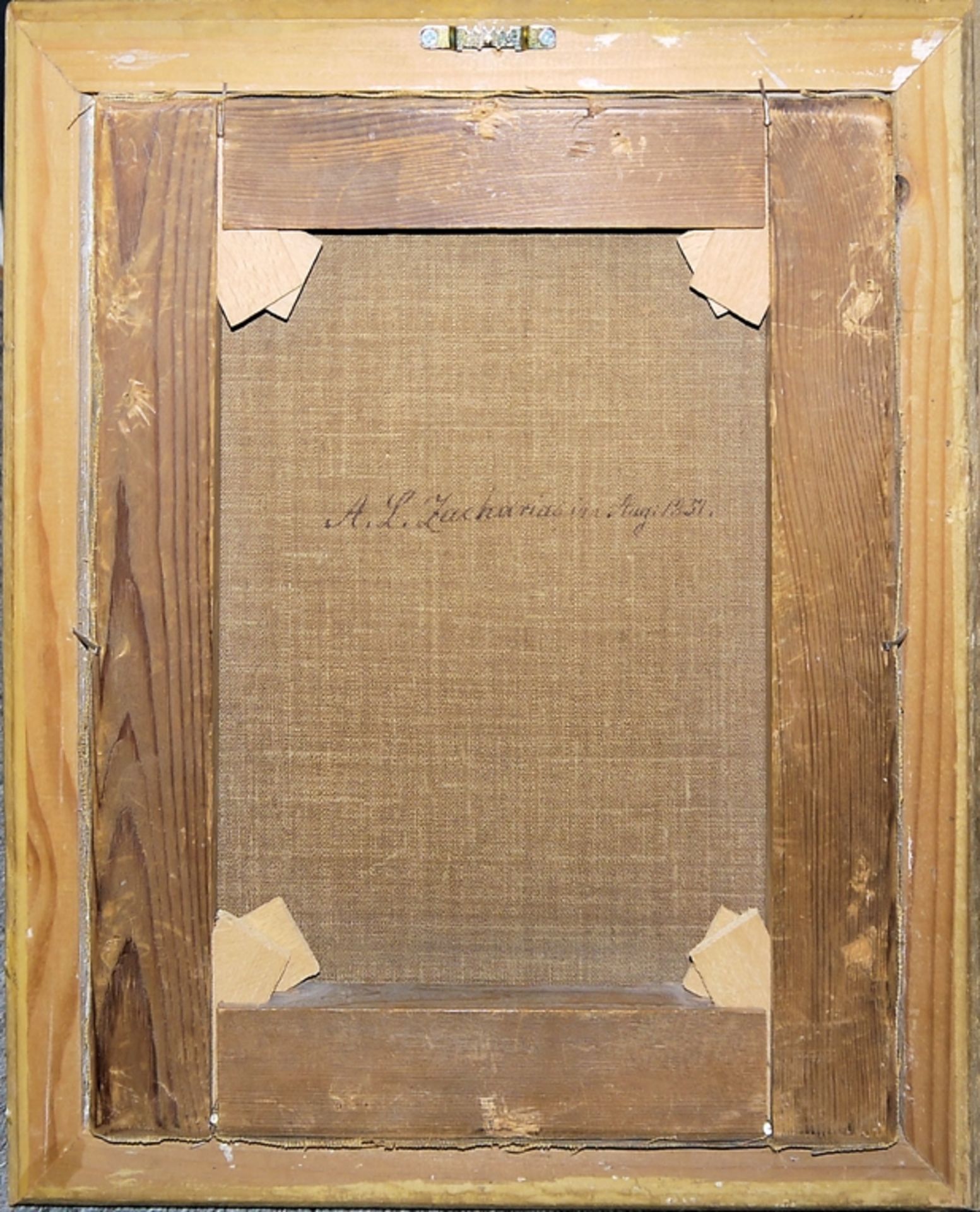 Otto Diller, Mädchenporträt, Ölgemälde von 1851 - Bild 3 aus 3