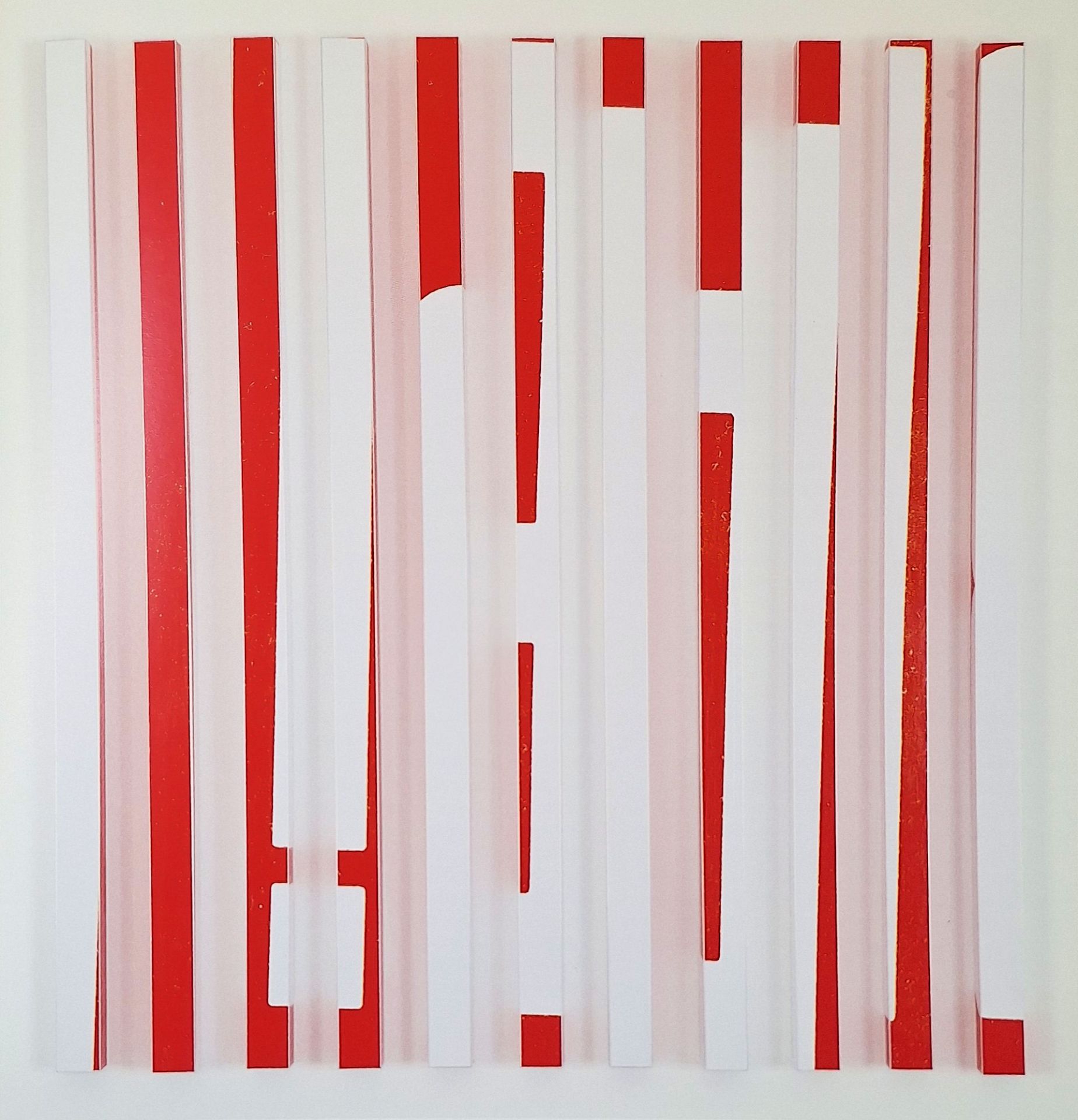 Dennis Loesch, The Bild, Wandobjekt, Inkjet-Print auf Aluminiumstäben von 2012, mit Katalog