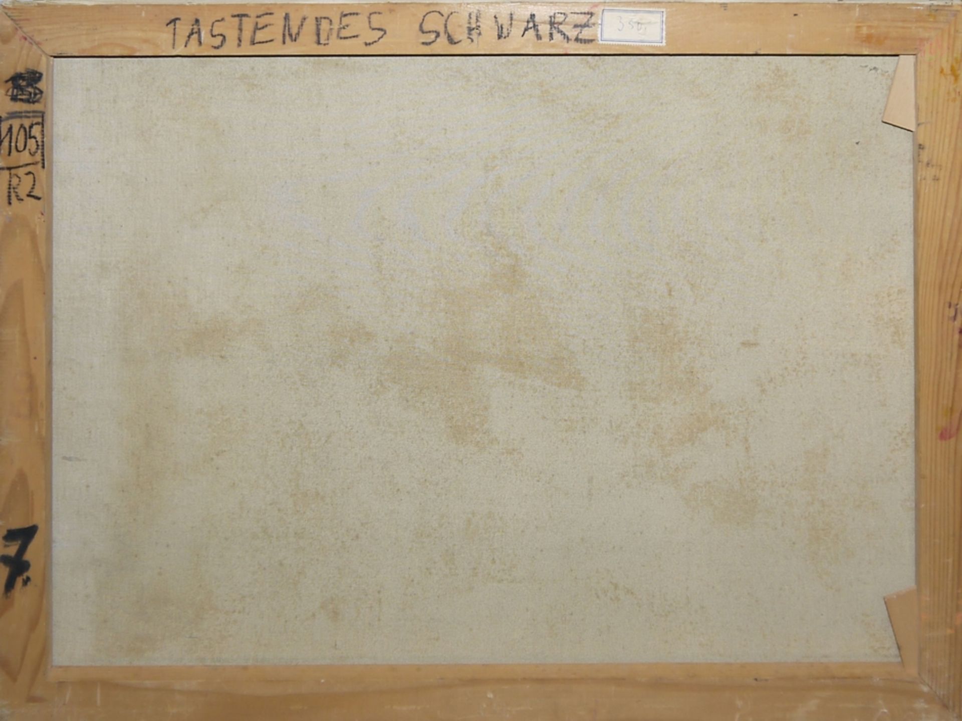 Karl Heinz Krauskopf, "Tastendes Schwarz", frühes Ölgemälde von 1959 - Bild 2 aus 2