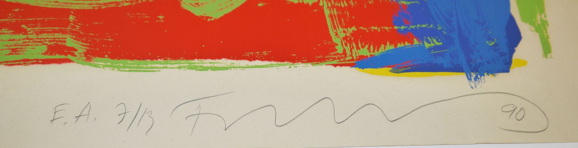 Rainer Fetting, "Der Kuss", großer sign. Farbsiebdruck von 1990 - Bild 2 aus 2