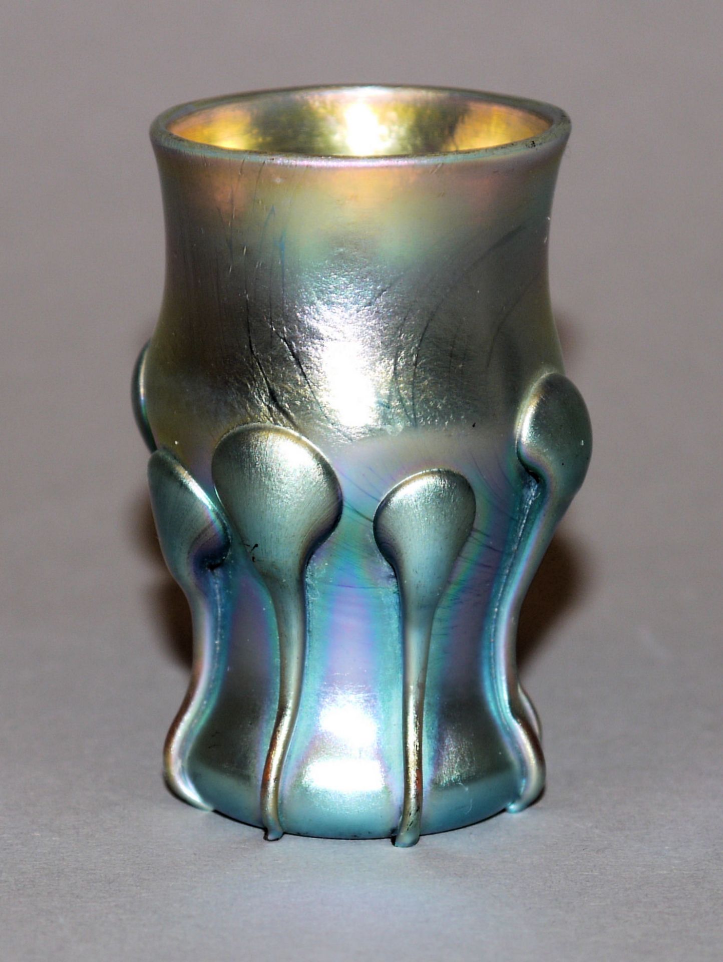 Miniaturvase des Jugendstils, Tiffany Studios, New York um 1900