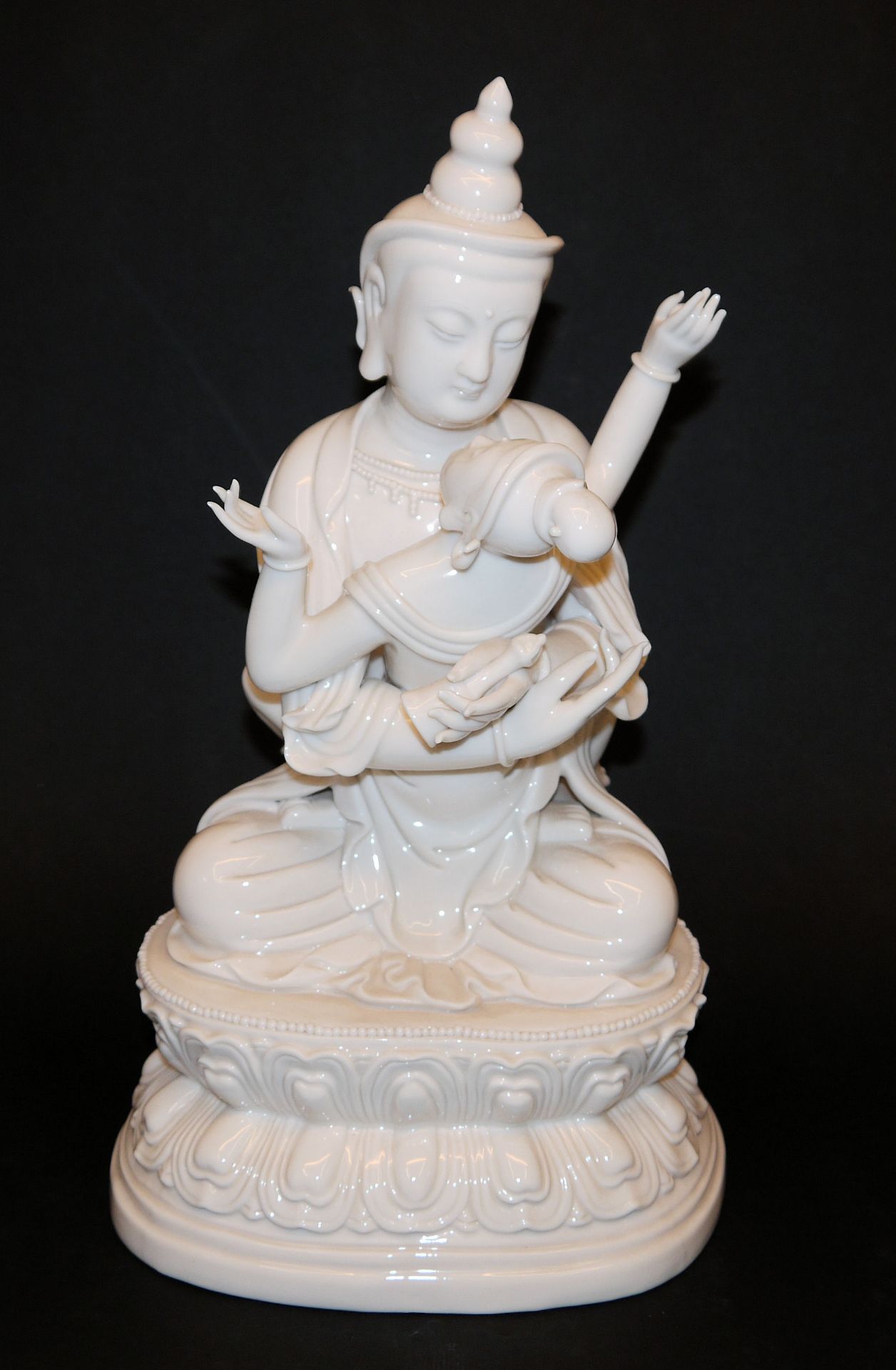 Buddha Vajradhara in Yab-Yum, Blanc de Chine Porzellan aus Dehua, China 20. Jh.