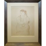 Fernando Botero, Mujer Fumando, aus: Dessins et Aquarelles, signierte Farboffsetlithographie von 19