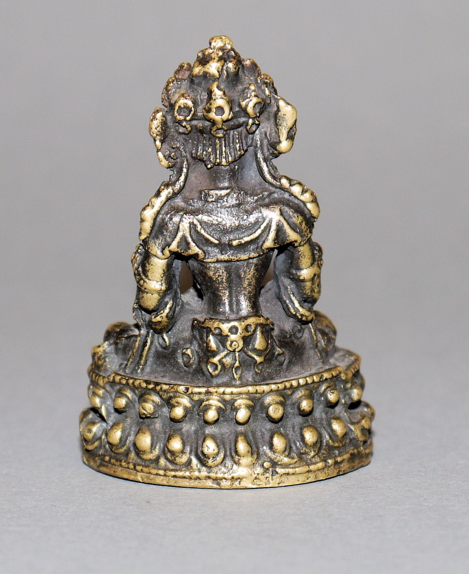 Buddha Amitayus, Miniaturbronze, Tibet 19. Jh. - Bild 2 aus 3