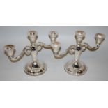 Paar zweiarmige Leuchter, Silber, Wilkens