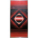 Lothar Griesbach, Schwarze Raute auf Rot, Ölgemälde von 1975