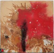 Klaus Berends, "Eruption", Ölgemälde von 1991