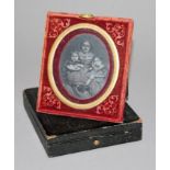 Feine Daguerreotypie in Originalschatulle, Frankreich um 1850