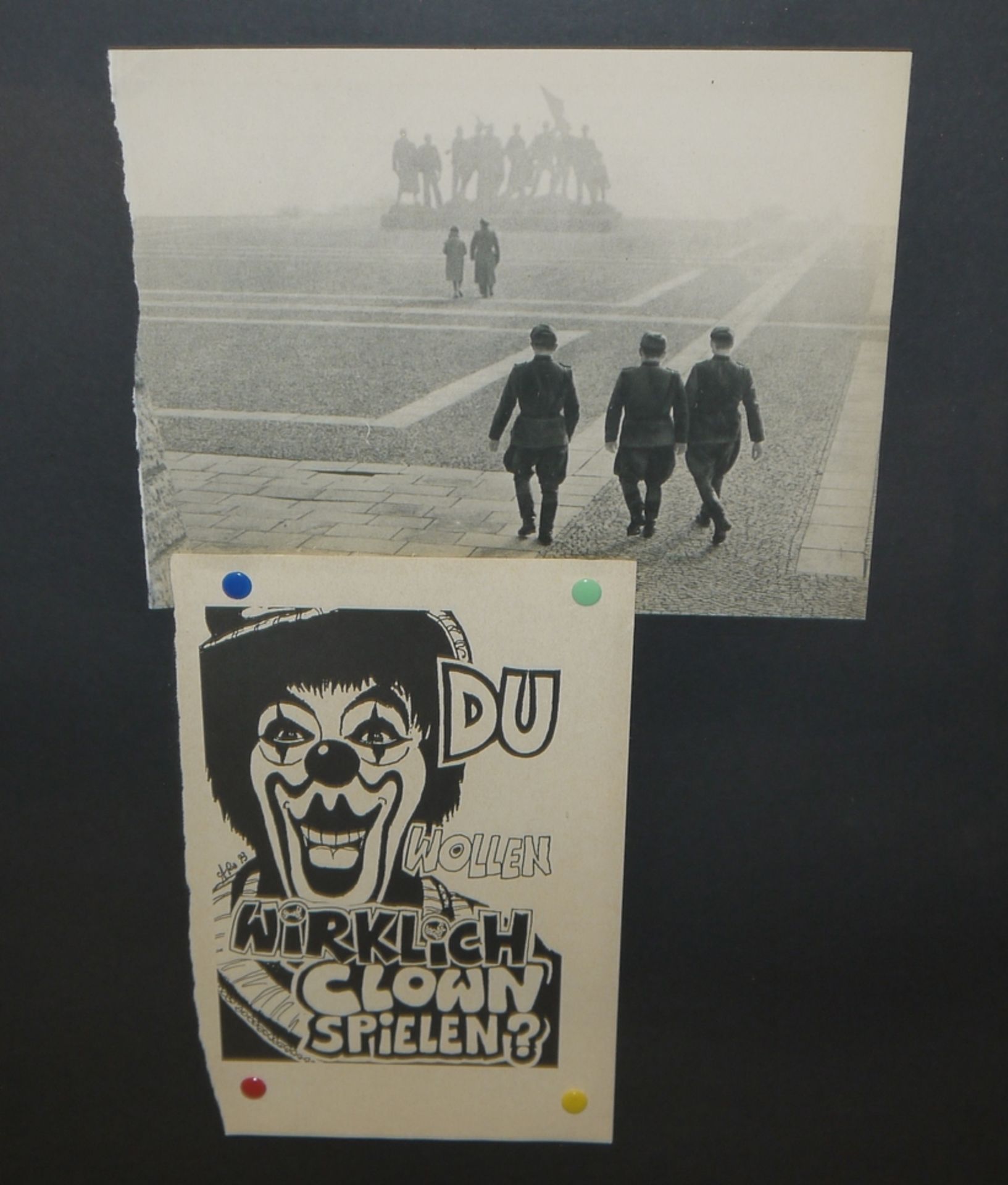 Oliver Kroll, "Du wollen Clown spielen", 2 Collagen von 2008 - Bild 2 aus 4