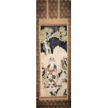 Kannon Bosatsu, die "Göttin der Barmherzigkeit" auf großer Bildrolle, Japan 1. H. 20. Jh.