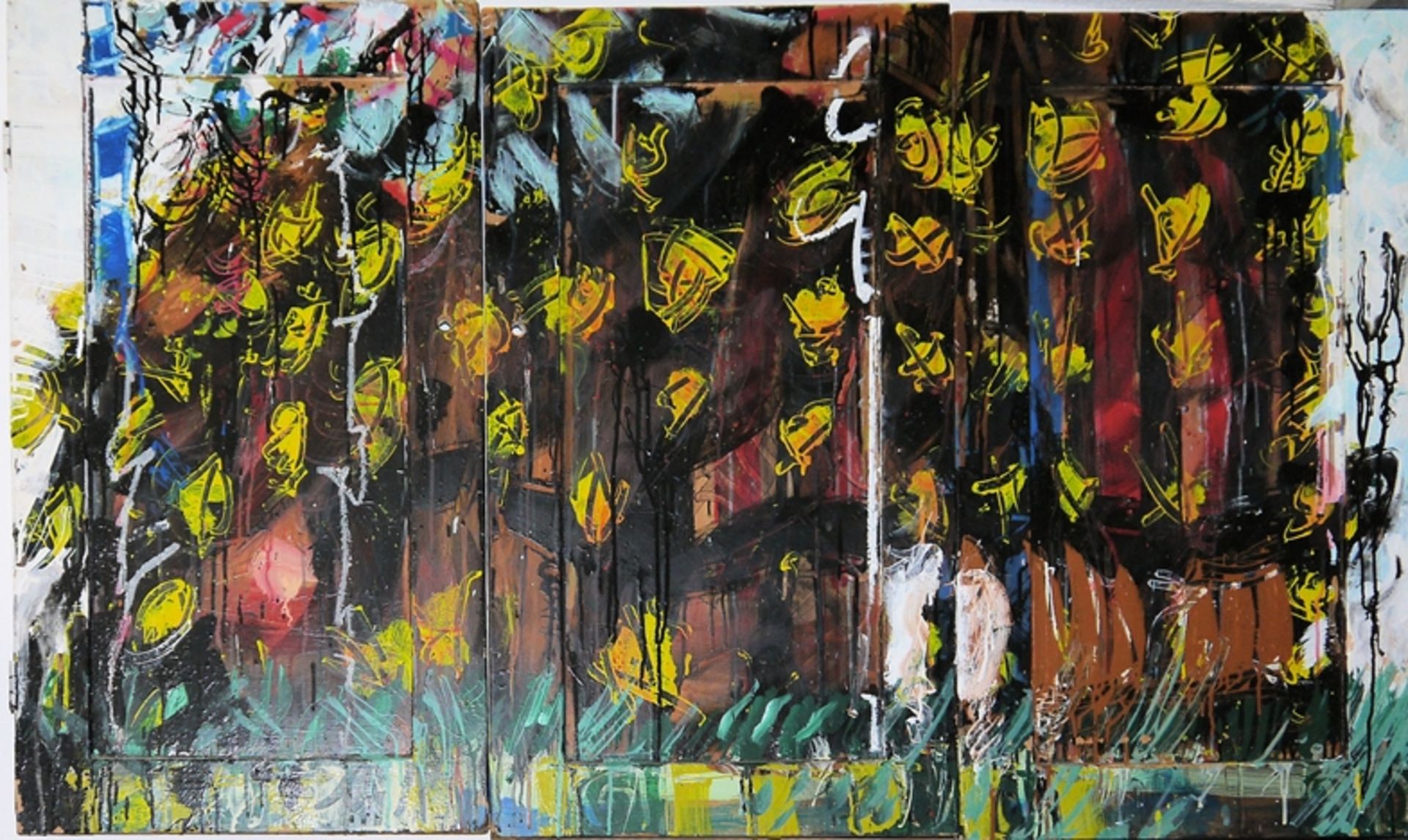 Uwe Lindau, Diptychon, großformatiges Wandrelief aus zwei Teilen - Bild 2 aus 2