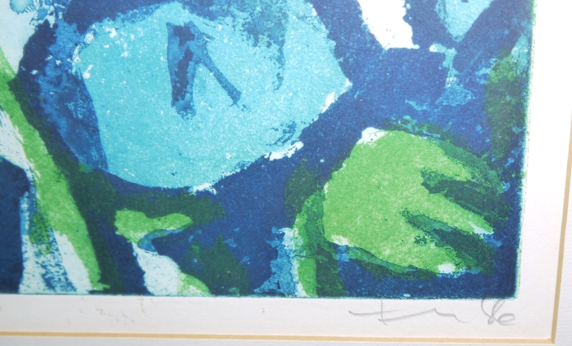 Klaus Fußmann, "Blumen/Blüten", 2 Arbeiten: Mischtechnik & Farb-Aquatinta - Bild 4 aus 4