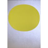 Rupprecht Geiger, Leuchtgelber Kreis auf Silber, aus: Modulation, signierte Farbserigraphie von 196