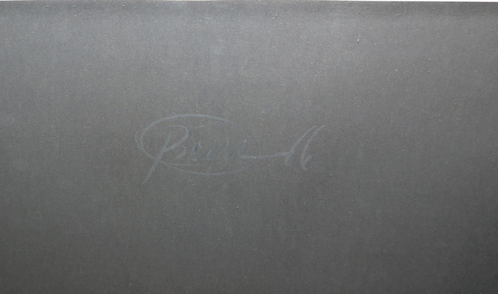 Otto Piene, Regenbogen für Hering, signierte Farbserigraphie mit Sprühfarbe von 1966, gerahmt - Bild 2 aus 2