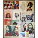 Street Art Sammlung mit 18 Graphiken, u.a. Shepard Fairey und Banksy