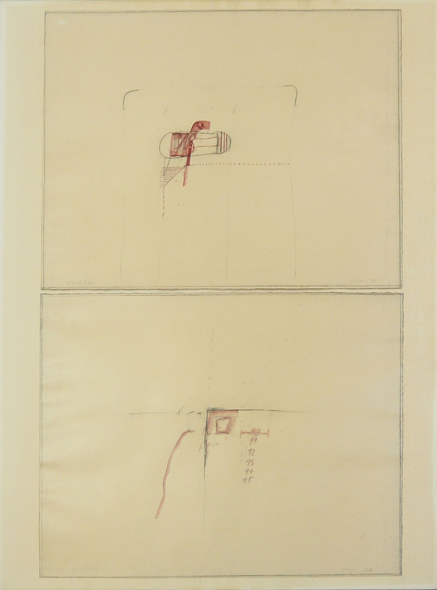 Jürgen Wegner, 3 abstrakt-figurative Mischtechniken der 1970er Jahre 
