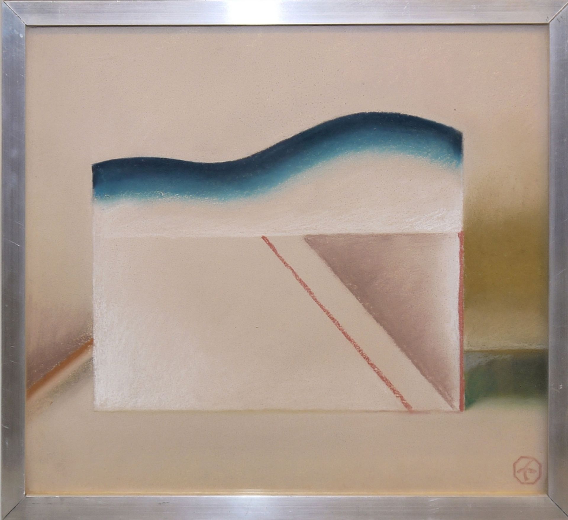 Hans Martin Erhardt, Stillleben Werk Nr. 52, Pastell von 1968, gerahmt