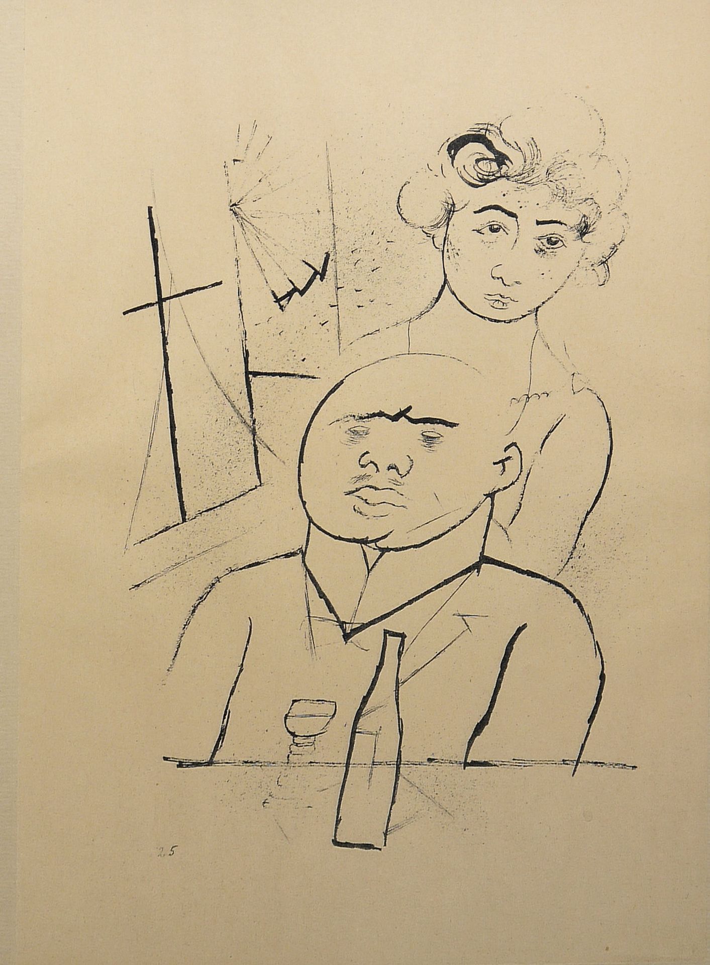 George Grosz, "Melancholie" & "Krach", 2 Photolithographien aus "Ecce homo" von 1921/23, beide glei - Bild 3 aus 3