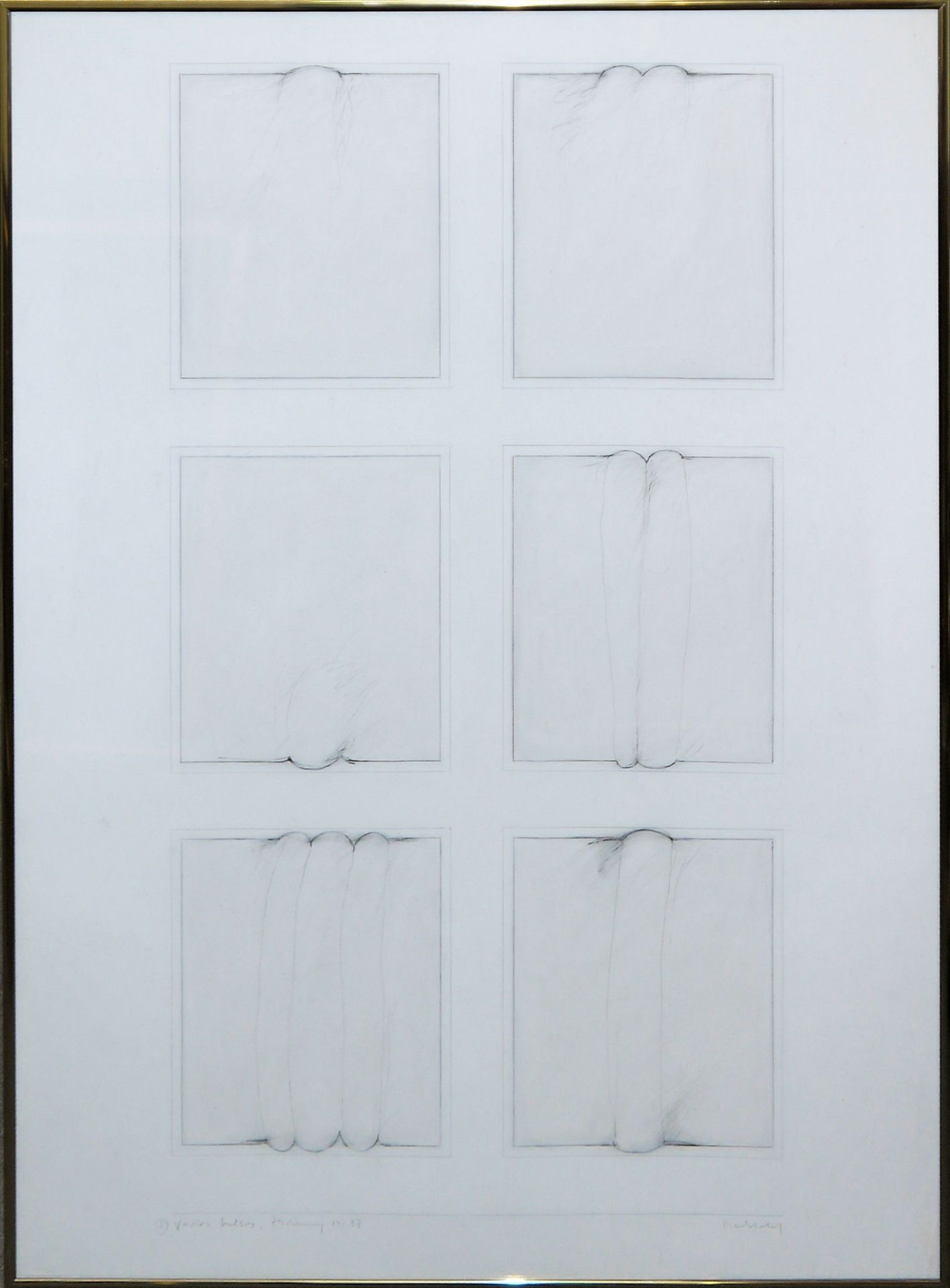 Erwin Bechtold, "Various ..., Zeichnung 74-33", gerahmt