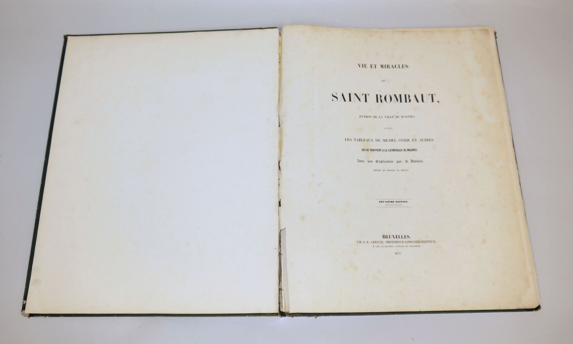 2 x Antiquarisches: "Vie et miracles de Saint Rombaut" & "Moderne Kunst in Meister-Holzschnitten"