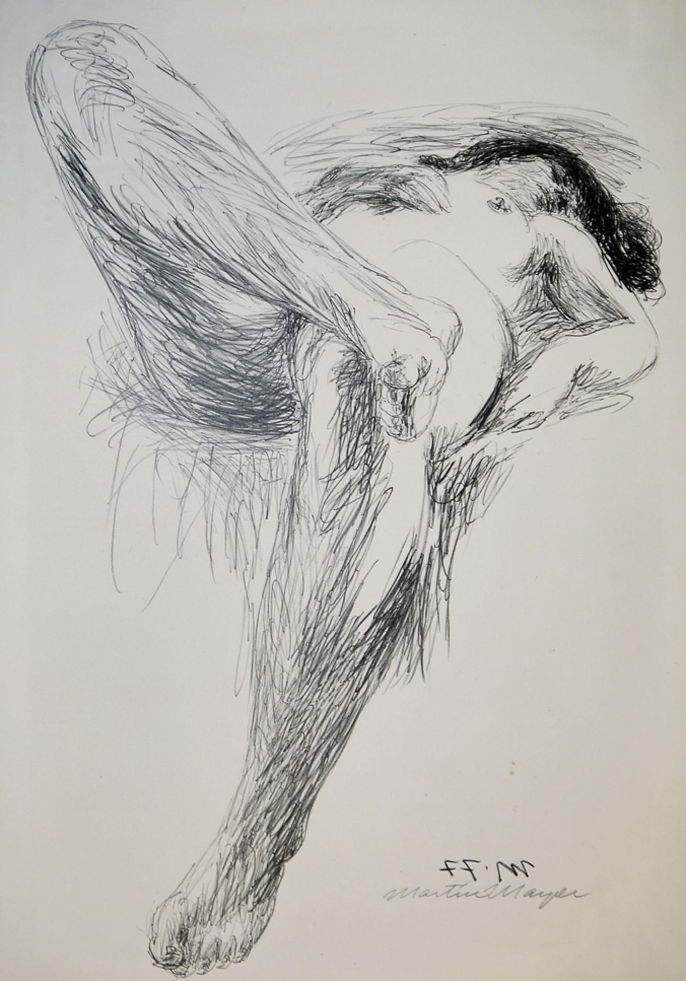 Walter Eugen Niederer und Martin Mayer, Frauenakte, 7 Zeichnungen und eine Lithographie - Bild 8 aus 8