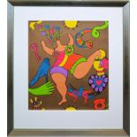 Niki de Saint Phalle, Nana, Wallpaper, Pop-Art Farbserigraphie auf Tapetenpapier, galeriegerahmt