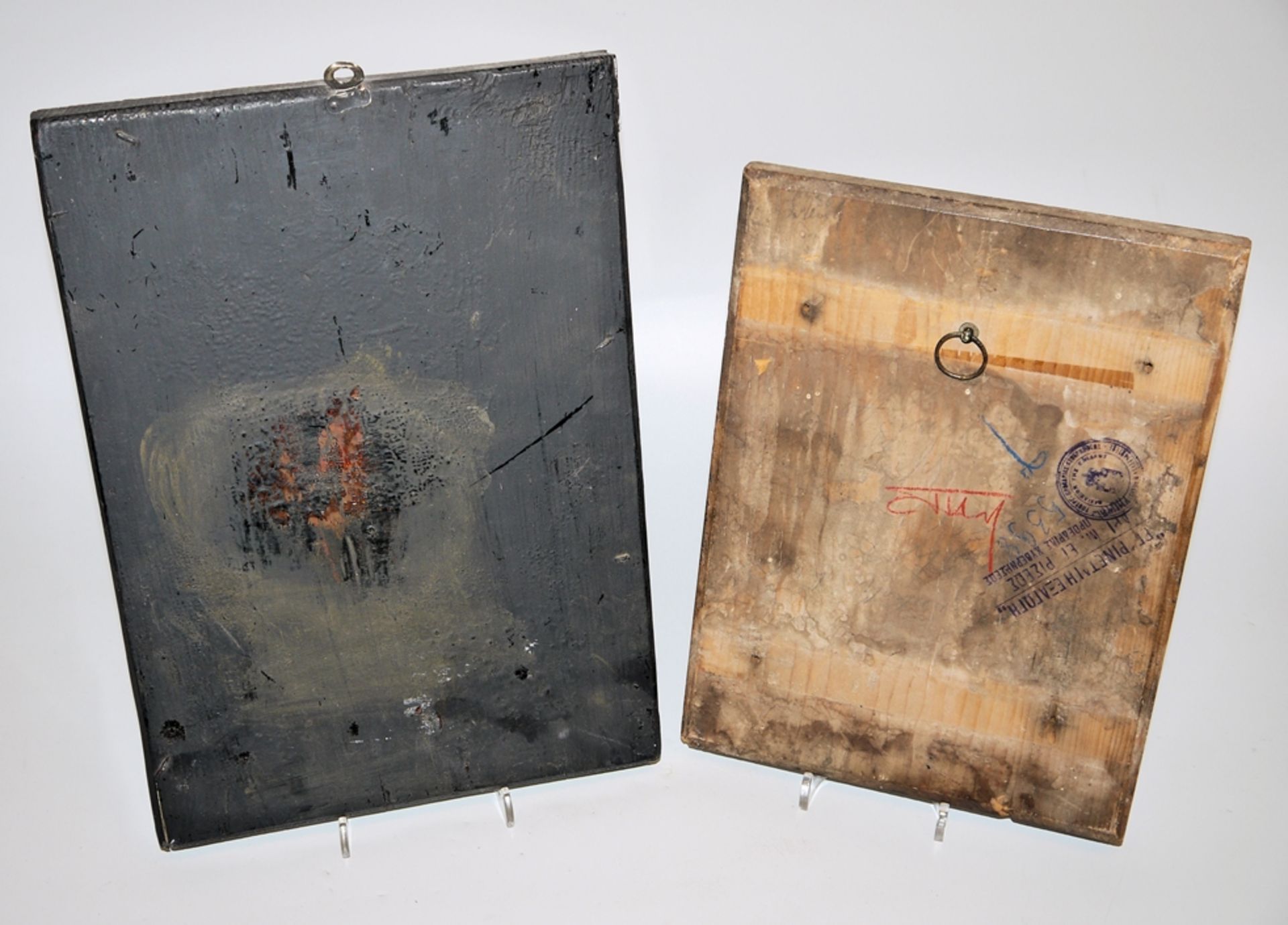 Zwei orthodoxe Ikonen um 1800 bzw. 1850 - Bild 2 aus 2