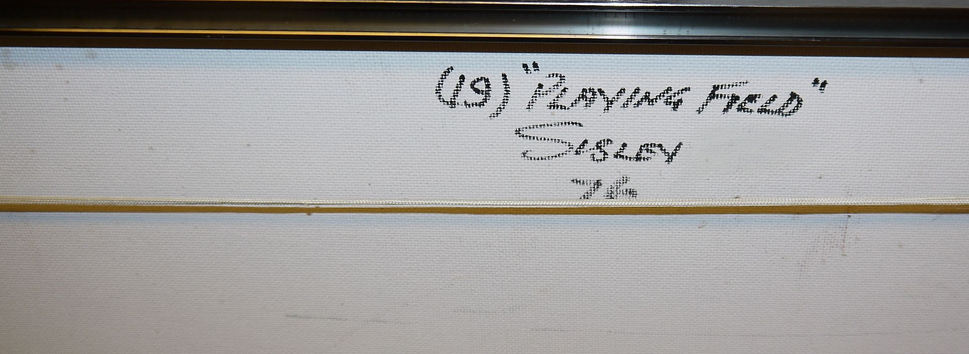 Francis Sisley, "Playing field", großes konkret-geometrisches Ölgemälde von 1976, gerahmt - Bild 3 aus 3