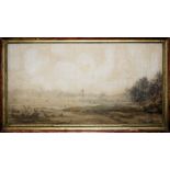 Sammlungsnachlass: Zwei große und ein kleineres Aquarell/ Zeichnung (Stadtansichten) des 19. Jhs., 