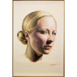 Mercedes Helnwein, Ellen, großes Pastellgemälde von 2010