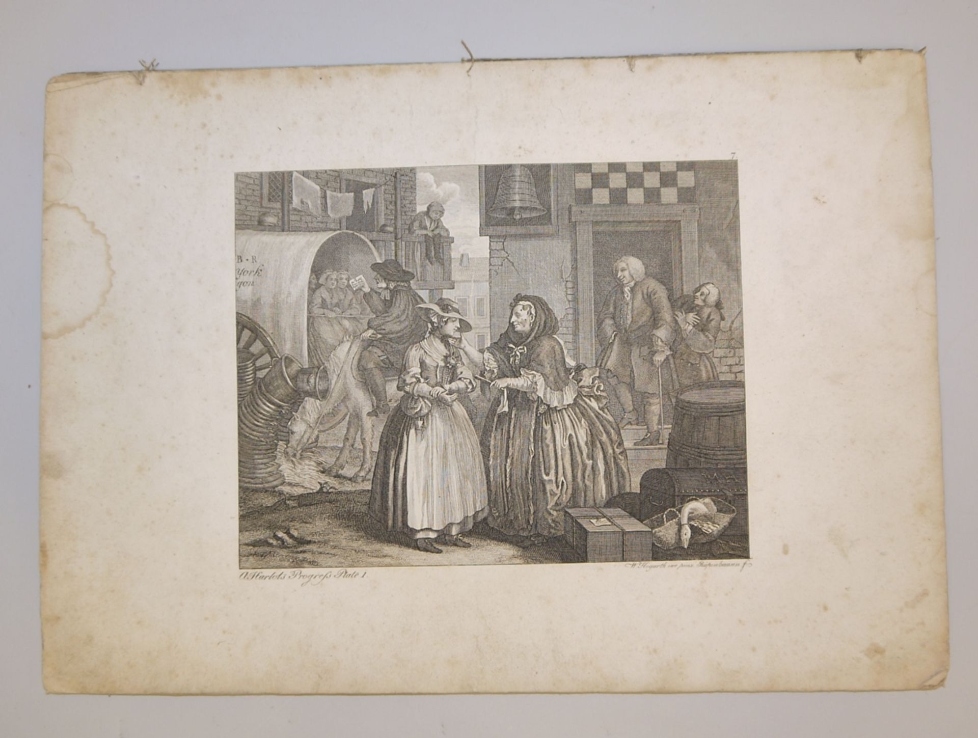 William Hogarth , "A Harlott's Progress" (Der Werdegang einer Hure), 1732, Folge von 6 Kupferstiche