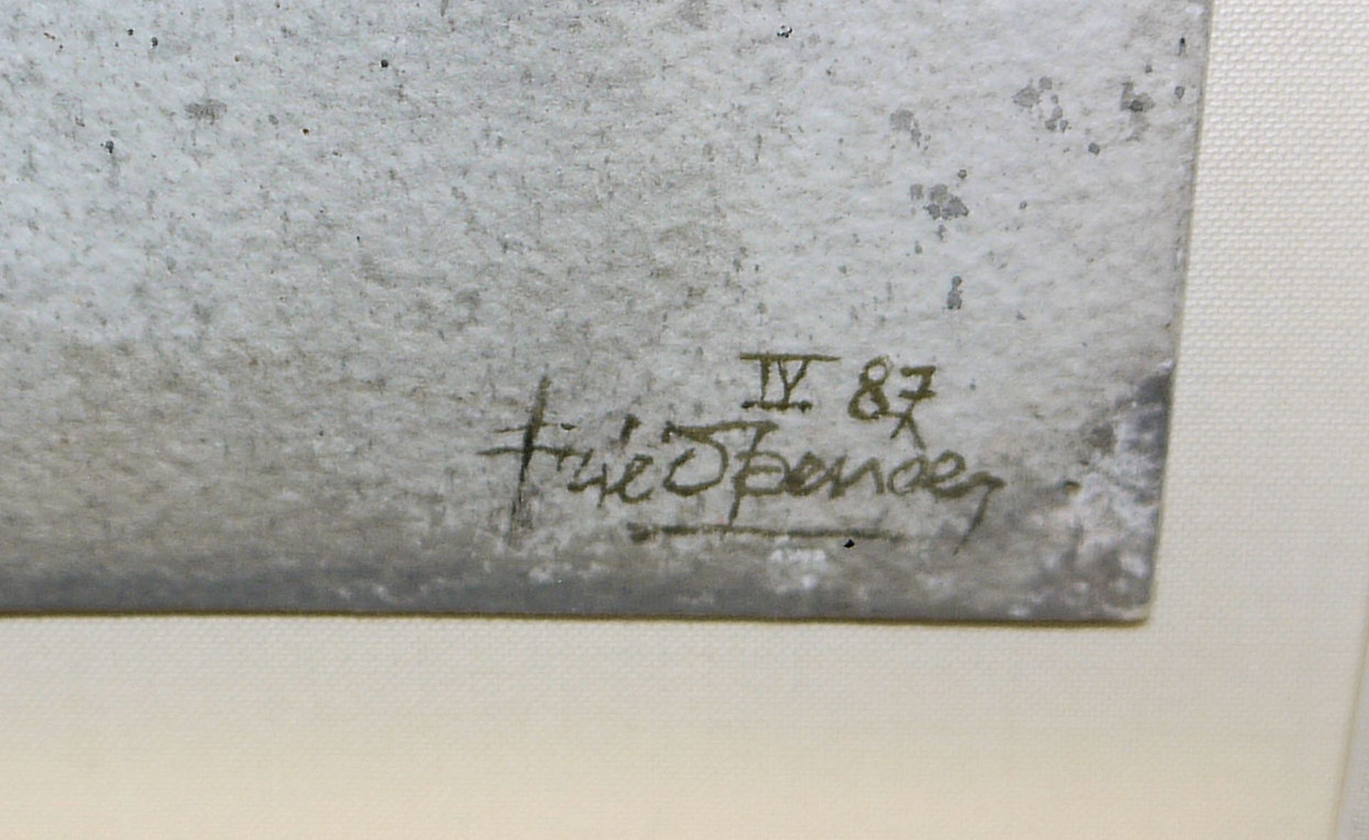 Johnny Friedländer, Ohne Titel, signiertes Aquarell von 1987, galeriegerahmt - Bild 3 aus 3