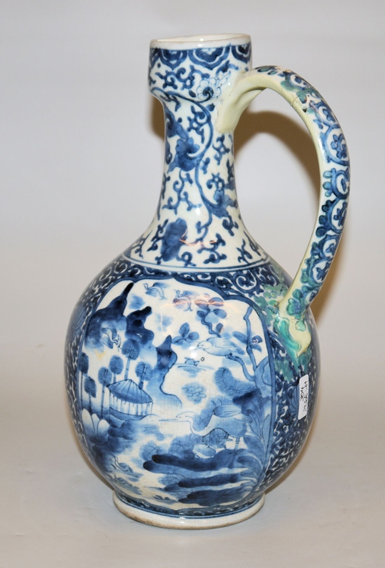 Blauweiß-Kanne, Export-Porzellan der Genroku-Periode der Edo-Zeit, Japan 17. Jh. - Bild 3 aus 3