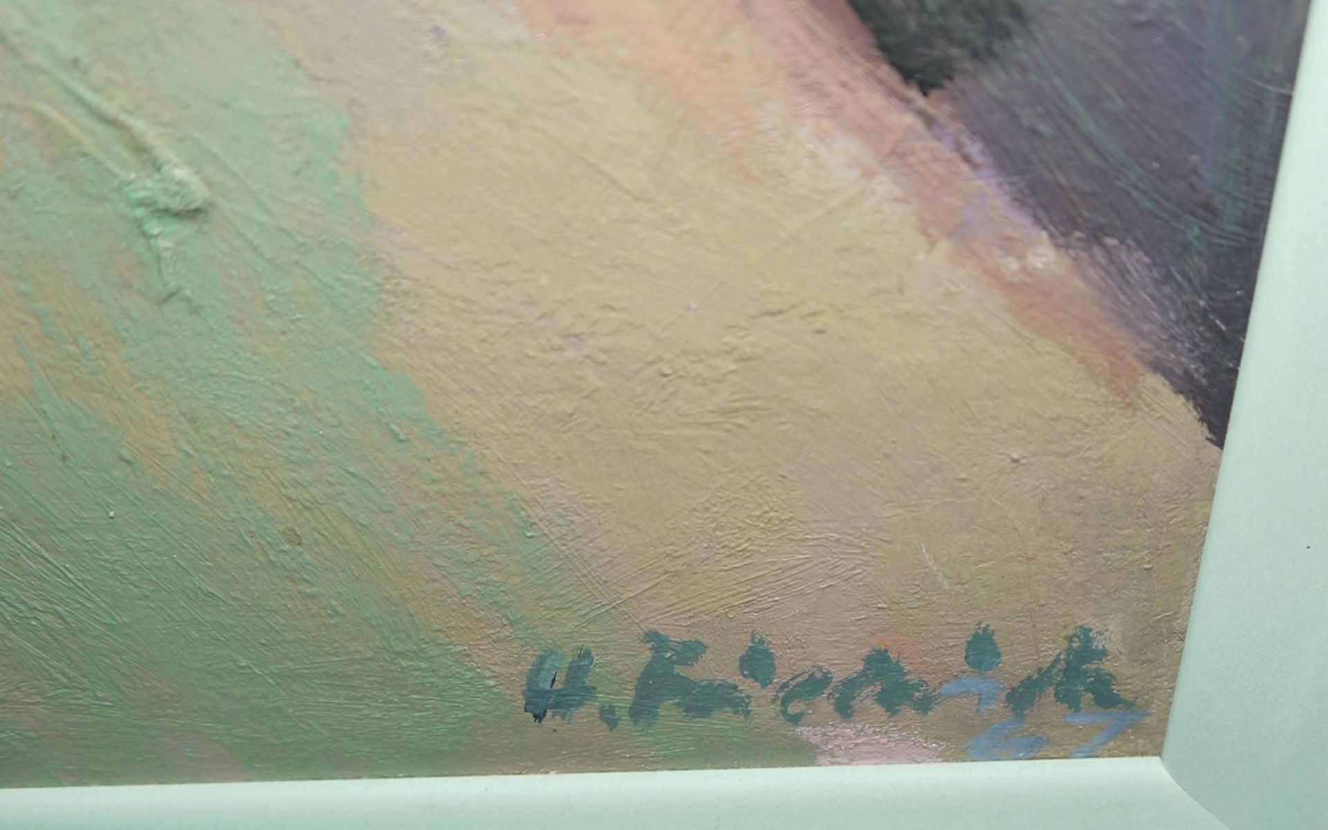 Heinz Friedrich, Expressive Blumen, Ölgemälde, gerahmt - Bild 2 aus 3