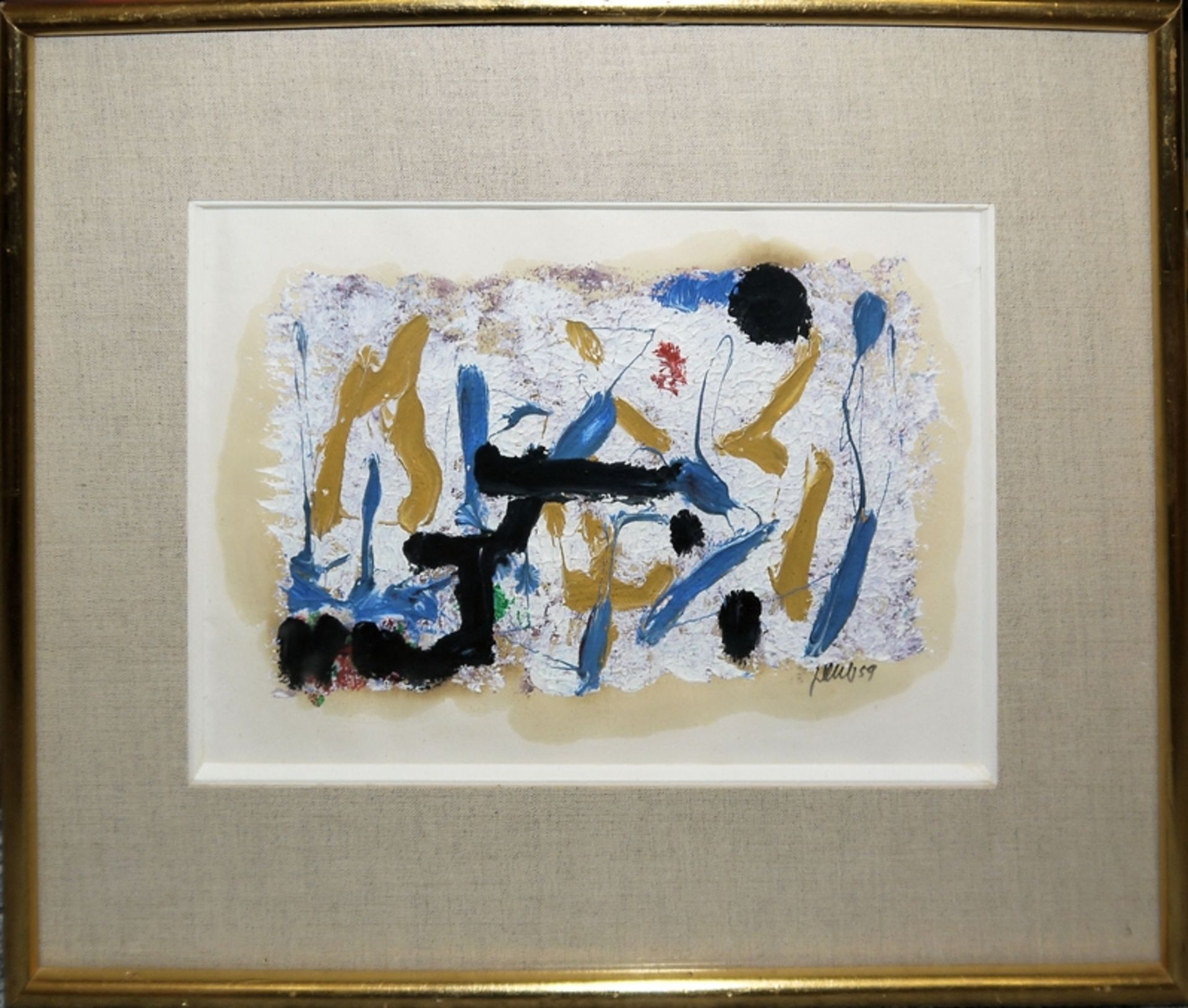 Fritz Winter, Ohne Titel, signiertes Ölgemälde von 1959