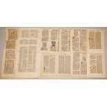 16 Inkunabeln aus der Biblia Germanica, aus Legenda Aurea, aus einem liturgischen Brevier, dem Decr