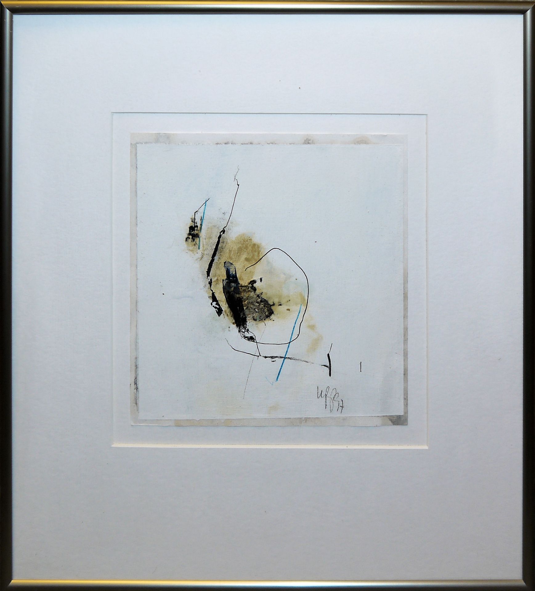Manfred Nipp, Informelle Kompositionen, 4 signierte Mischtechniken, galeriegerahmt - Bild 4 aus 5