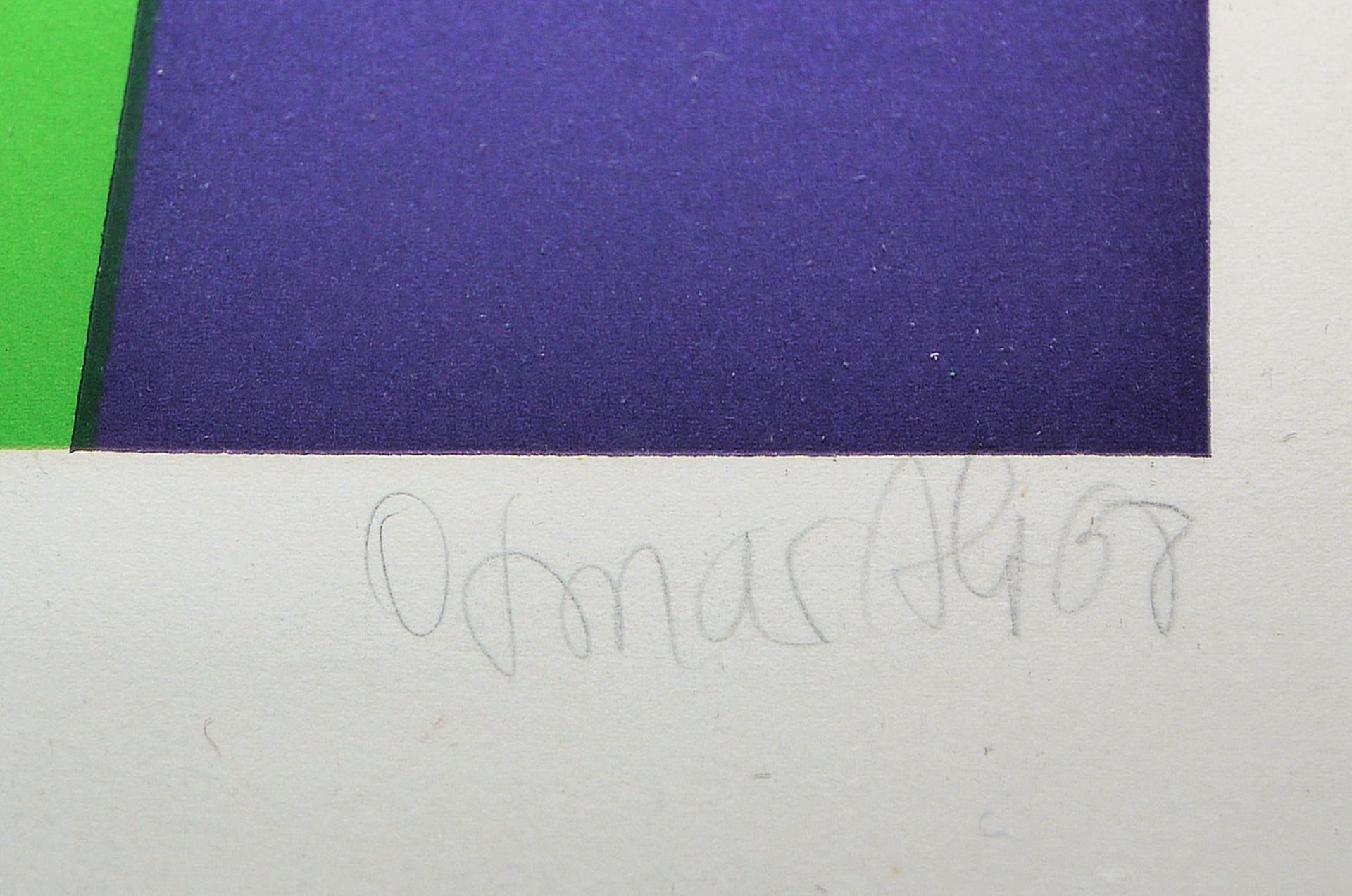 Otmar Alt, Figürliche Komposition signierte Farbserigraphie von 1968 - Bild 2 aus 2