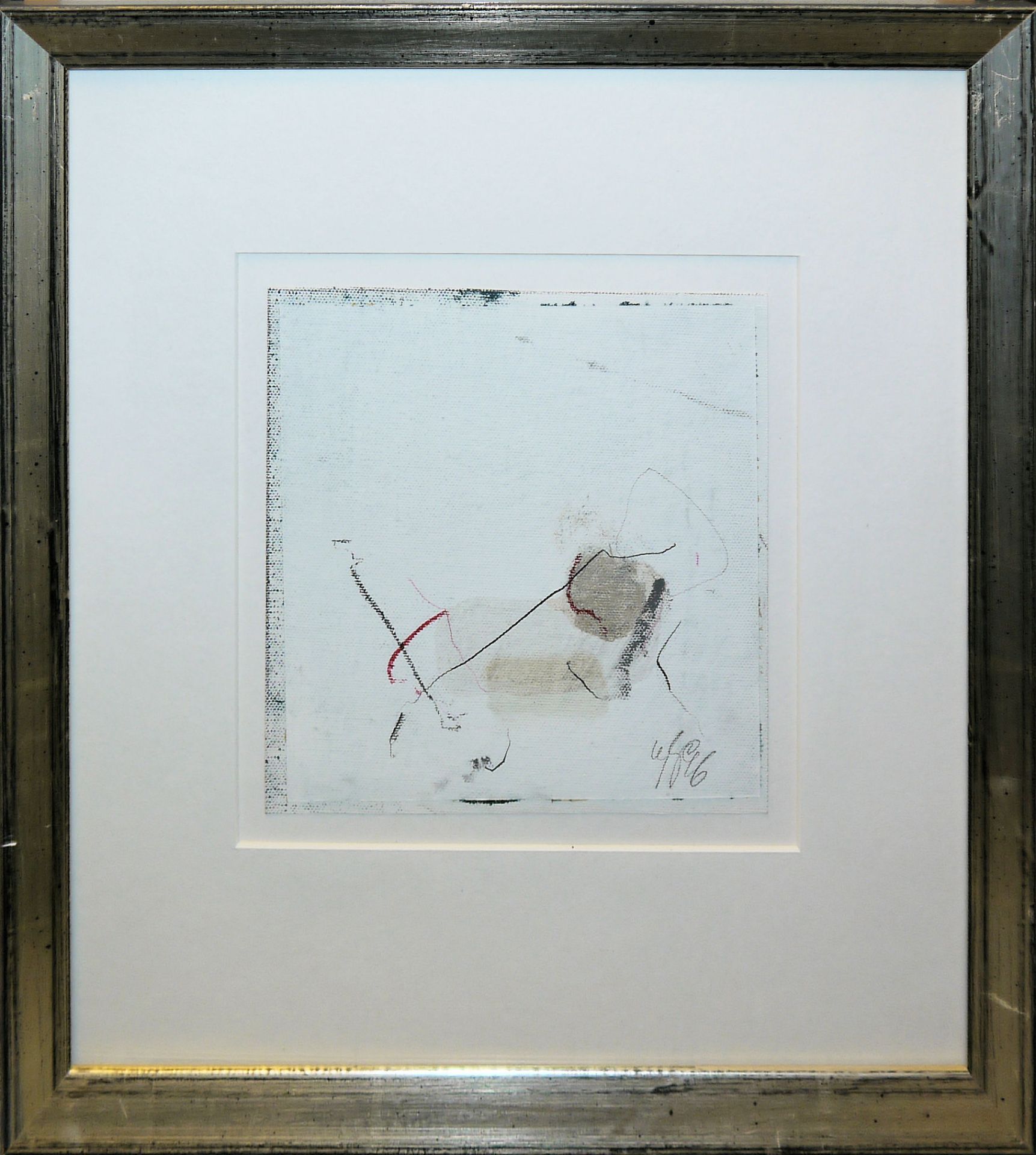 Manfred Nipp, Informelle Kompositionen, 4 signierte Mischtechniken, galeriegerahmt