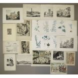 Sammlung Altmeister-Grafik ab 16. Jh., dabei auch Guckkastenbild Reitschule um 1760