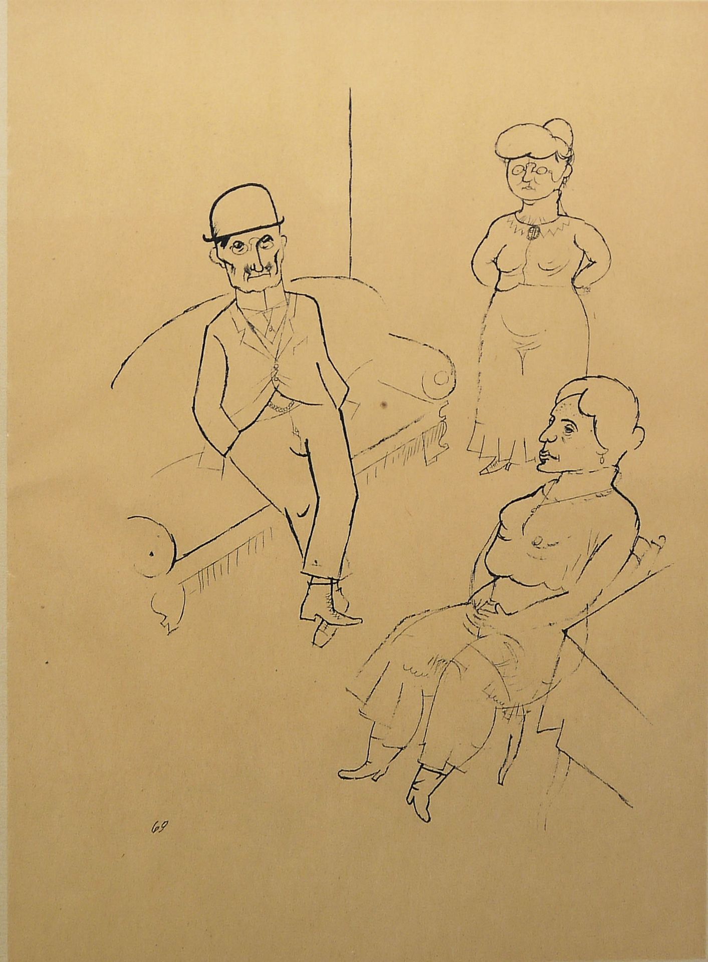 George Grosz, "Melancholie" & "Krach", 2 Photolithographien aus "Ecce homo" von 1921/23, beide glei - Bild 2 aus 3