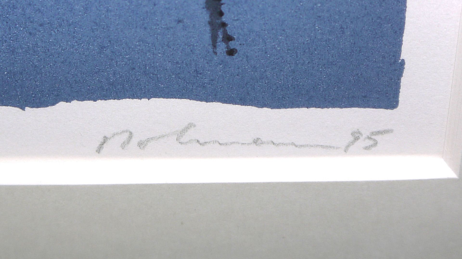 Karl Bohrmann, Rote Figur doppelt, sign. Farblithographie, gerahmt - Bild 2 aus 2