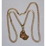 Anhänger an Kette, Gold