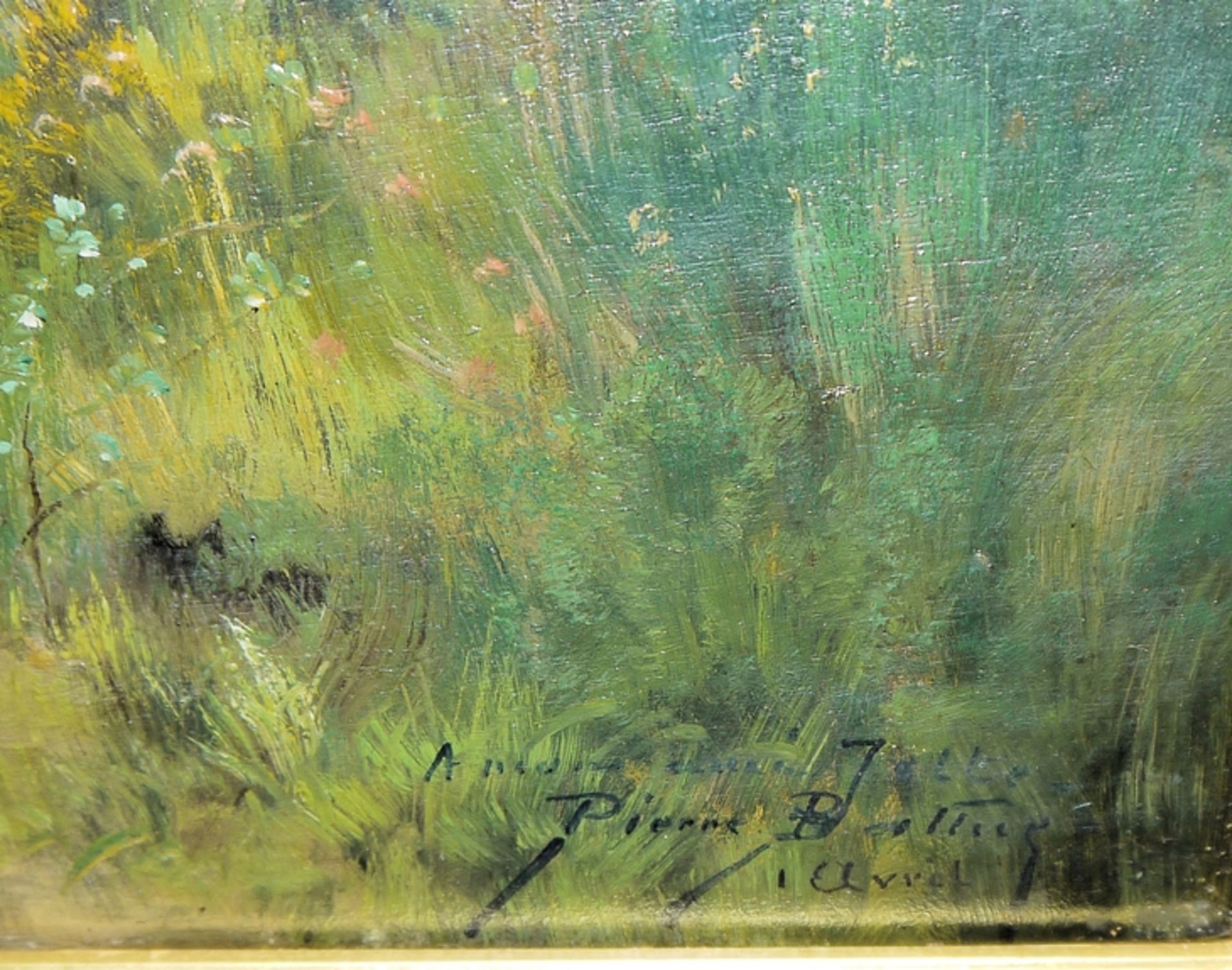 Pierre Ernest Ballue, Blühende Obstbäume im Frühling (Arbres fruitiers en fleurs au printemps), Ölg - Bild 3 aus 4