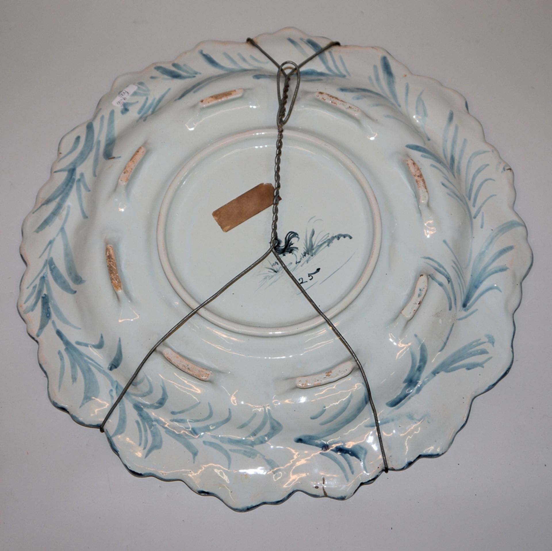 Große Fayenceplatte im Stil der Renaissance von Cantagalli, Florenz, Ende 19. Jh. - Bild 2 aus 2