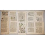Sebastian Münster, 24 Blätter aus unterschiedlichen Ausgaben seiner "Cosmographia" des 16. Jh. mit 