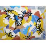 Karl Heinz Krauskopf, "Tastendes Schwarz", frühes Ölgemälde von 1959