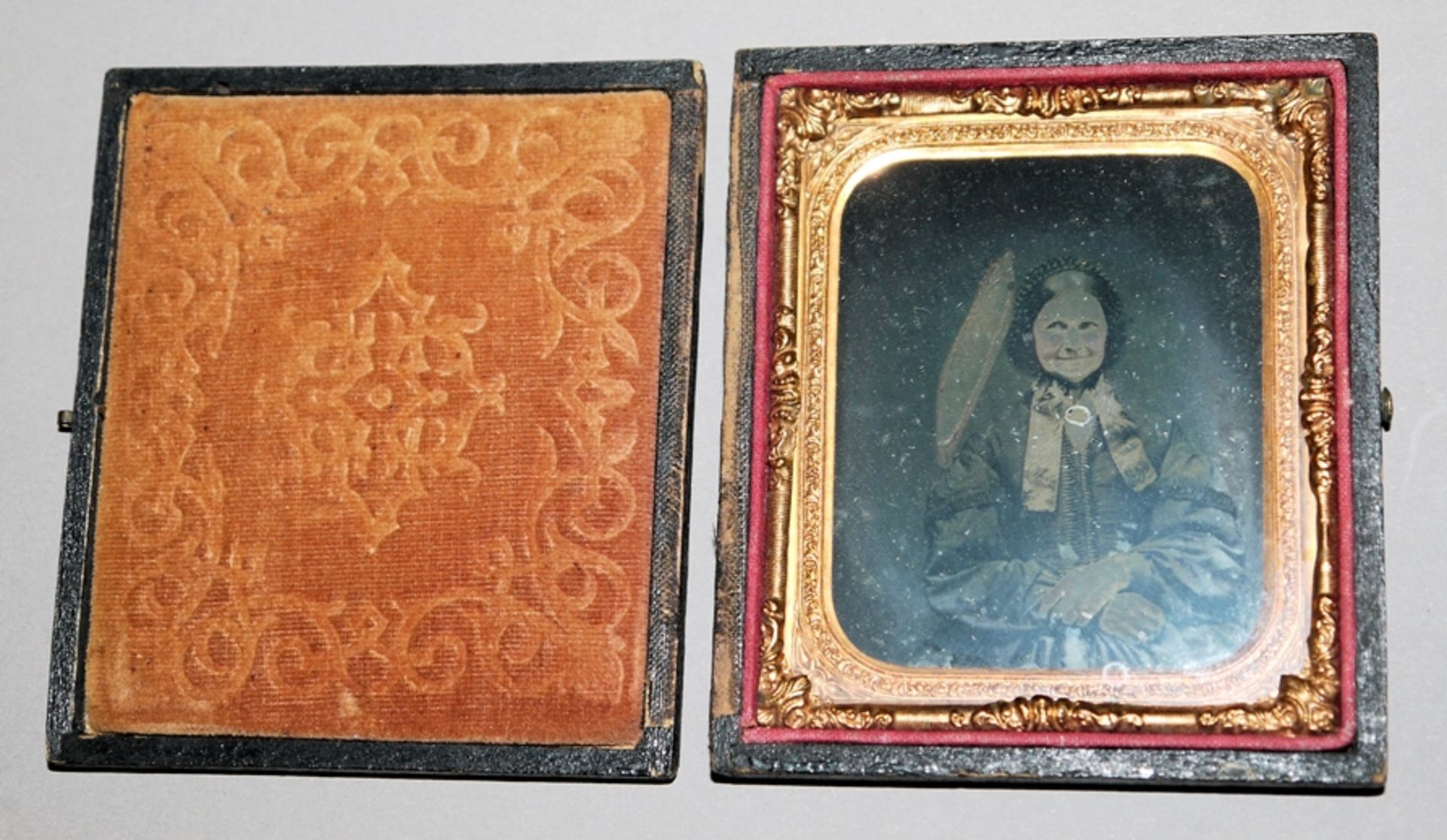 Daguerreotypie in Originaletui um 1850/60