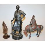 Drei dekorative Bronzeplastiken um 1900